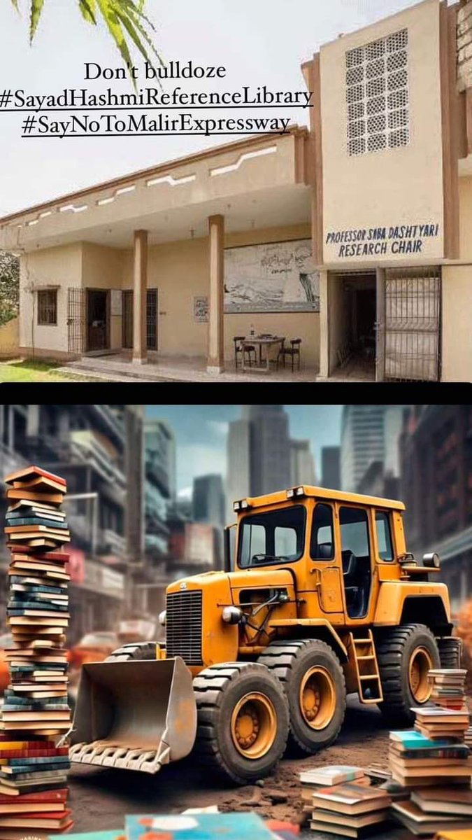 shahmeermasood2's tweet photo. #SayyadHashmiRefernceLibrary #SayNoToMalirExpressWay https://t.co/NvAiwP5qpG