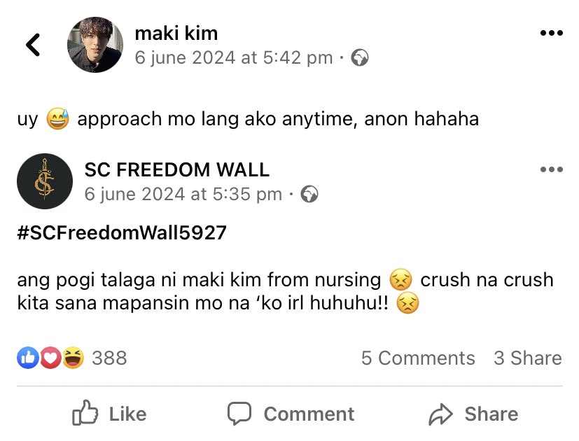 jeochive's tweet photo. freedom wall,
a short #minwon au.

where jade (ww) can’t escape the freedom wall posts about maki (mg), his ex. https://t.co/OJcaeEfoRe