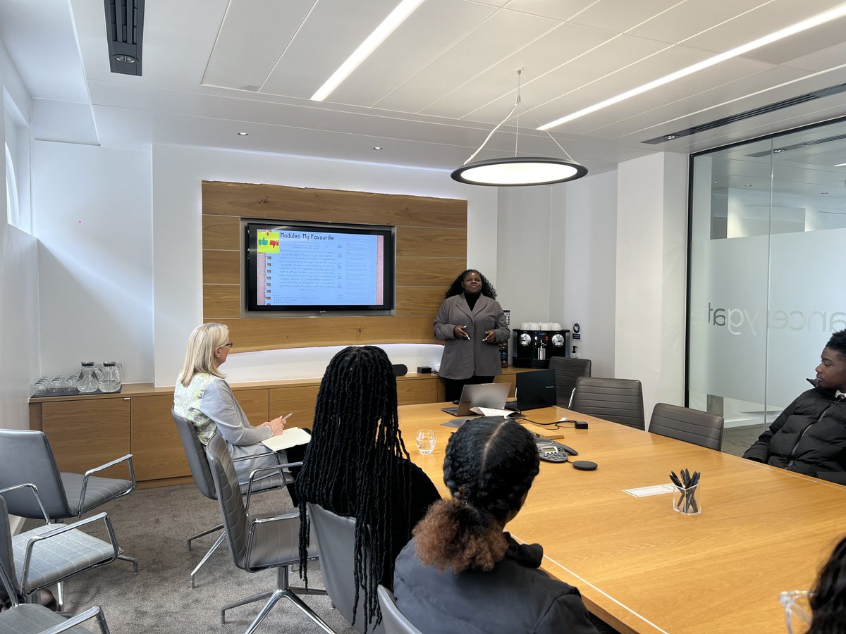 CGFoundationUK's tweet photo. Last week, we hosted a presentation by one of our students, Kemi, to year 12 and 13 students through @TheLandCo_ . Kemi talked about her university experience and how the bursary and mentorship from the foundation has helped her through the last three years. https://t.co/hz9wuRWHlC