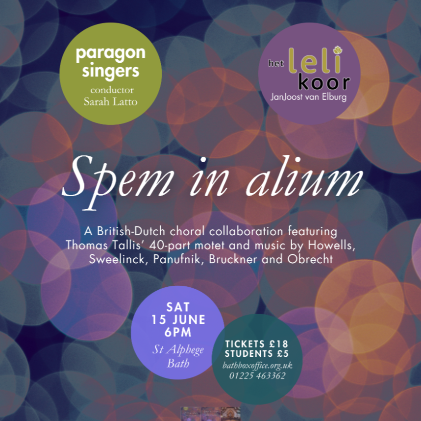 English Touring Opera (@etopera) on Twitter photo 🎶✨Don't miss a magical evening of choral music in Bath!
Experience the breathtaking Spem in alium by Thomas Tallis, performed by <a href="/ParagonSingers/">Paragon Singers (inactive)</a> and Dutch chamber choir Het Lelikoor.
🗓️ Saturday 15 June, 6 PM
📍 St Alphege, Bath
🎟️ tinyurl.com/Pgon-Spem 🎶✨Don't miss a magical evening of choral music in Bath!
Experience the breathtaking Spem in alium by Thomas Tallis, performed by <a href="/ParagonSingers/">Paragon Singers (inactive)</a> and Dutch chamber choir Het Lelikoor.
🗓️ Saturday 15 June, 6 PM
📍 St Alphege, Bath
🎟️ tinyurl.com/Pgon-Spem