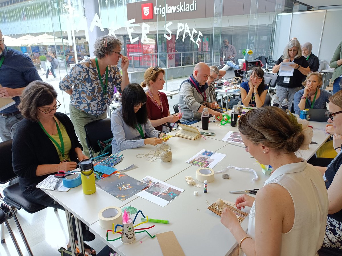 MayMaysab's tweet photo. #makerspace @Ecsite engagement and observation in the 1st #Tinkering session, learning in informal contexts, The Library Case #MakeEcsite #lubljana #ECSITE 2024 https://t.co/Zxct9AKZzi