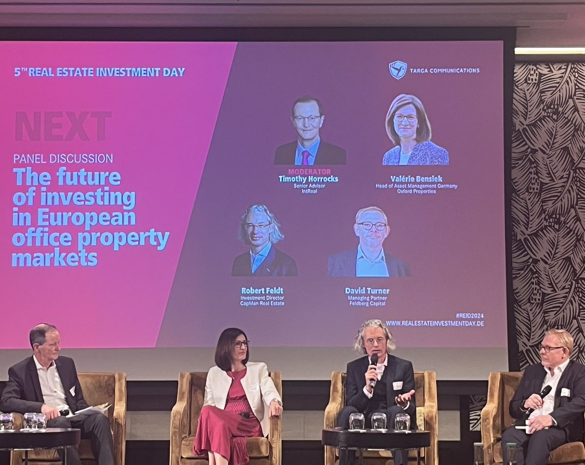 Hotelization ist einer starker Trend im Bürosegment, so Robert Feldt von CapMan #RealEstate auf dem #REID2024.