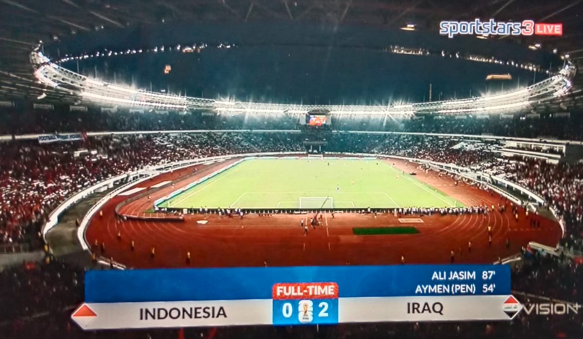edorusia's tweet photo. Hasil Indonesia vs Irak : 0-2
full time

https://t.co/cykw7wSmyw

link live streaming

#TimnasDay
#TimnasIndonesia 
#IndonensiavsIrak 
#FIFAWorldCupQualifying https://t.co/ARThhF02bq