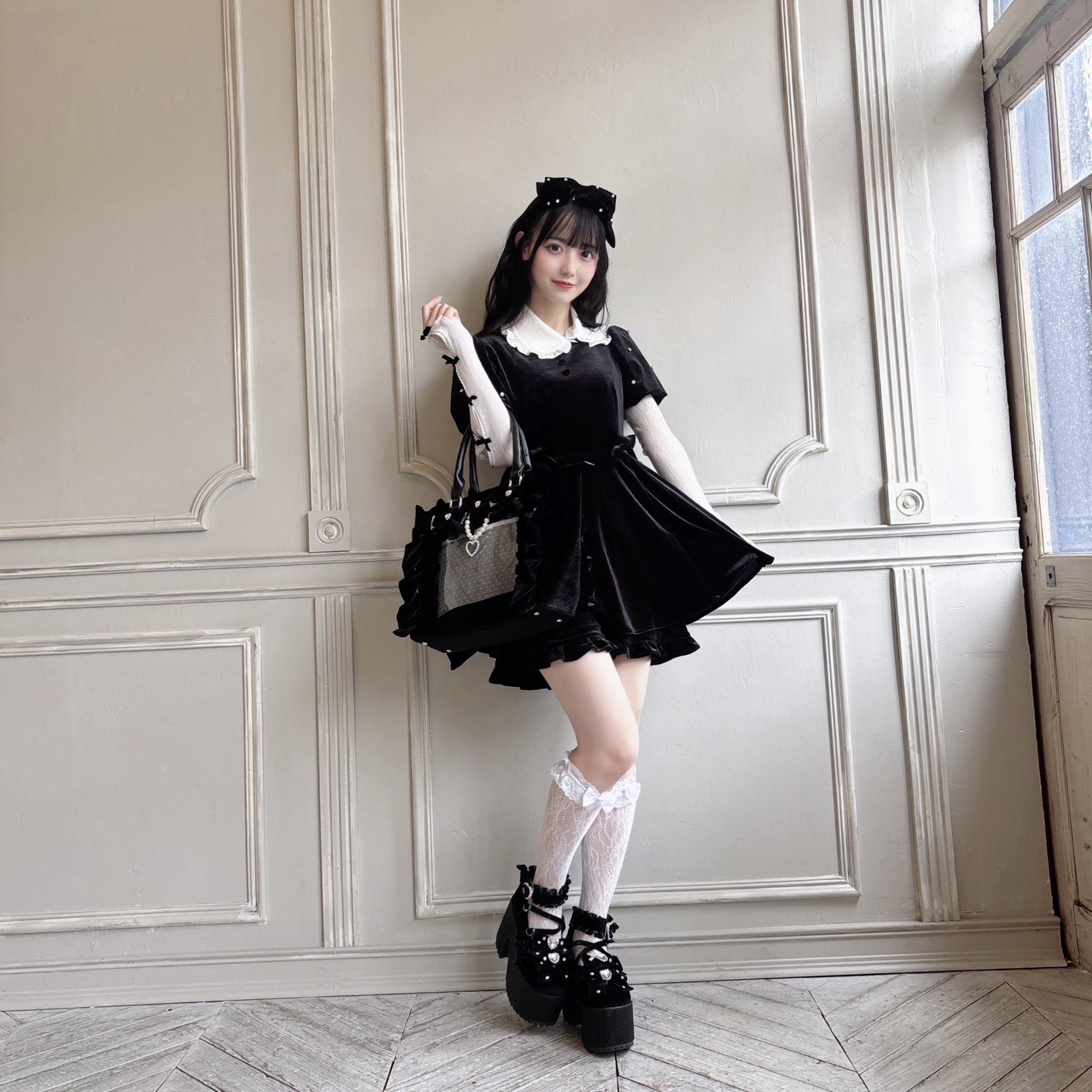 Tea Party Moon / Black / JennyFax × Angelic Pretty
