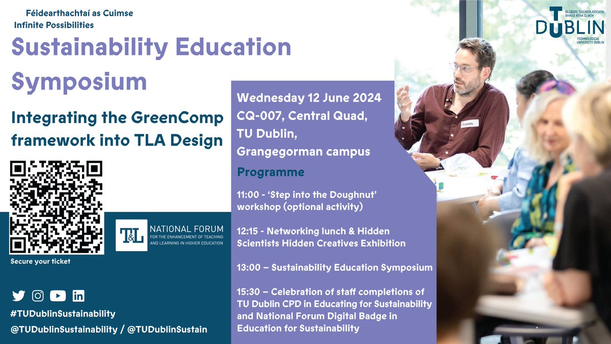 TU Dublin Sustainability / Inbhuanaitheacht (@tudublinsustain) on Twitter photo As we draw closer to the end of what has been a transformative academic year for Sustainability Education at <a href="/WeAreTUDublin/">TU Dublin / OT Baile Átha Cliath</a>, #TUDublinSustainability invites TU Dublin teaching & academic staff to join us for a Sustainability Education Symposium.
🎟️RSVP tudublin.ie/explore/about-… As we draw closer to the end of what has been a transformative academic year for Sustainability Education at <a href="/WeAreTUDublin/">TU Dublin / OT Baile Átha Cliath</a>, #TUDublinSustainability invites TU Dublin teaching & academic staff to join us for a Sustainability Education Symposium.
🎟️RSVP tudublin.ie/explore/about-…