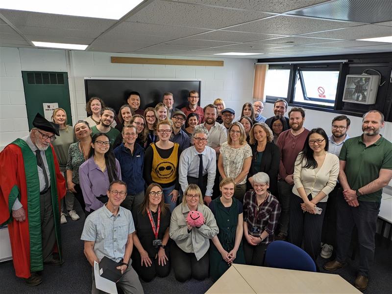 abdnpsych's tweet photo. The School of Psychology hosted a staff meeting following the academic year. Professor Jan Deregowski presented Jim Urquhart with his well-deserved Excellence Award! 🎉
Can you spot our new knitted School Mascot? Keep an eye out for more appearances soon! 🧶✨ https://t.co/5ysRTGS6ZH