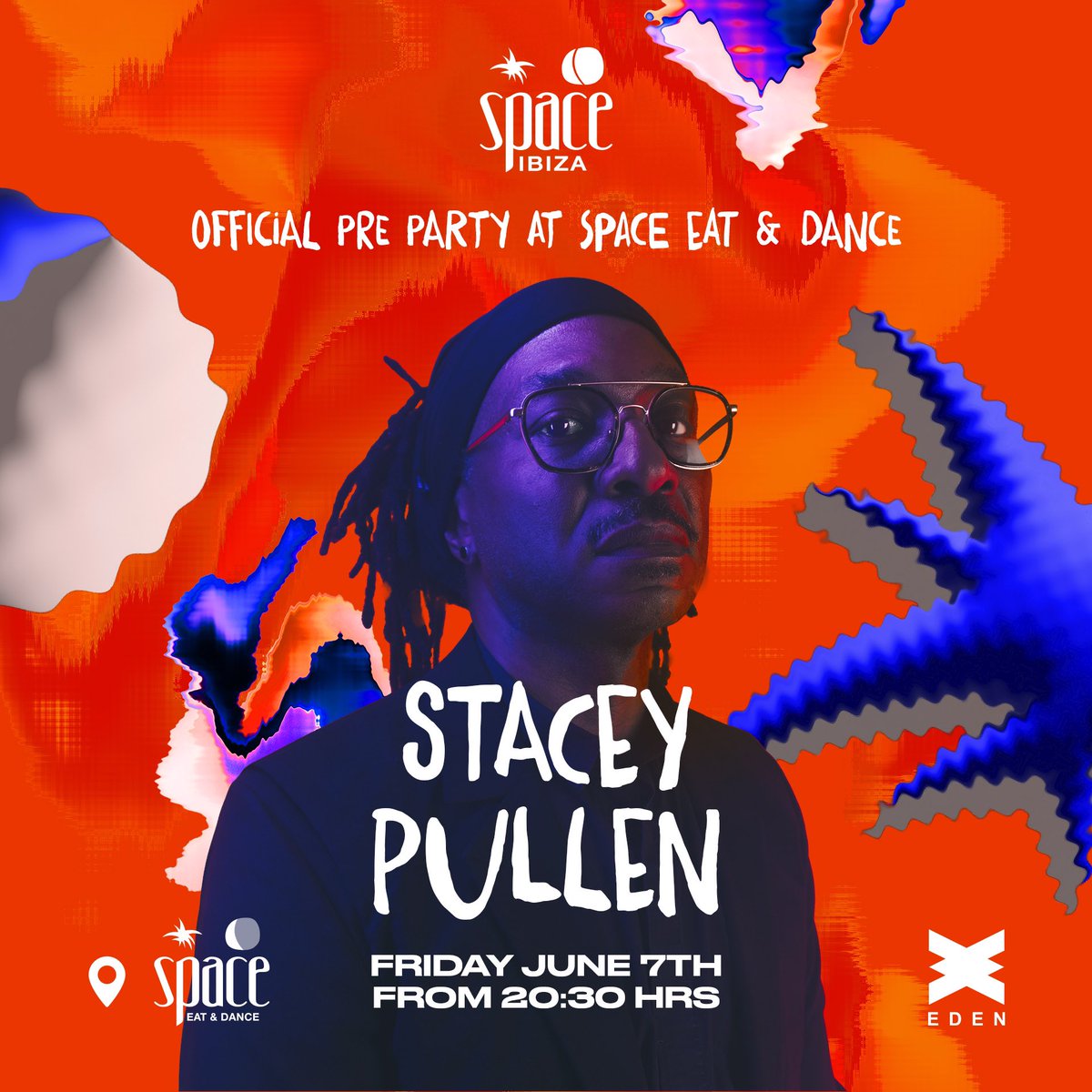 Start your night off right at Space Eat &amp; Dance 🛸  This week we welcome an innovator from the Second Wave of Detroit techno <a href="/staceypullen/">staceypullenofficial</a> 🚀

Main Party:
11pm - 6am @ <a href="/eden_ibiza/">Eden Ibiza</a> 📍