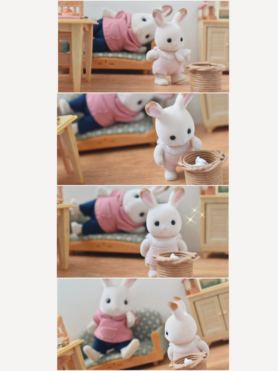 ゴミをゴミ箱に捨てられるようになって、毎回大変得意げです