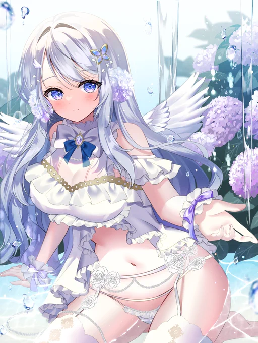 「一緒に涼みませんか…?」 