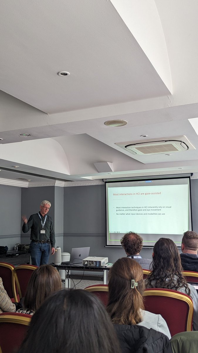 <a href="/HansGellersen/">Hans Gellersen</a> giving the keynote at ETVIS 2024 workshop on "Gaze and Eye movements in HCI" at <a href="/ETRA_conference/">ETRA</a> 🏴󠁧󠁢󠁳󠁣󠁴󠁿
#ETRA2024
