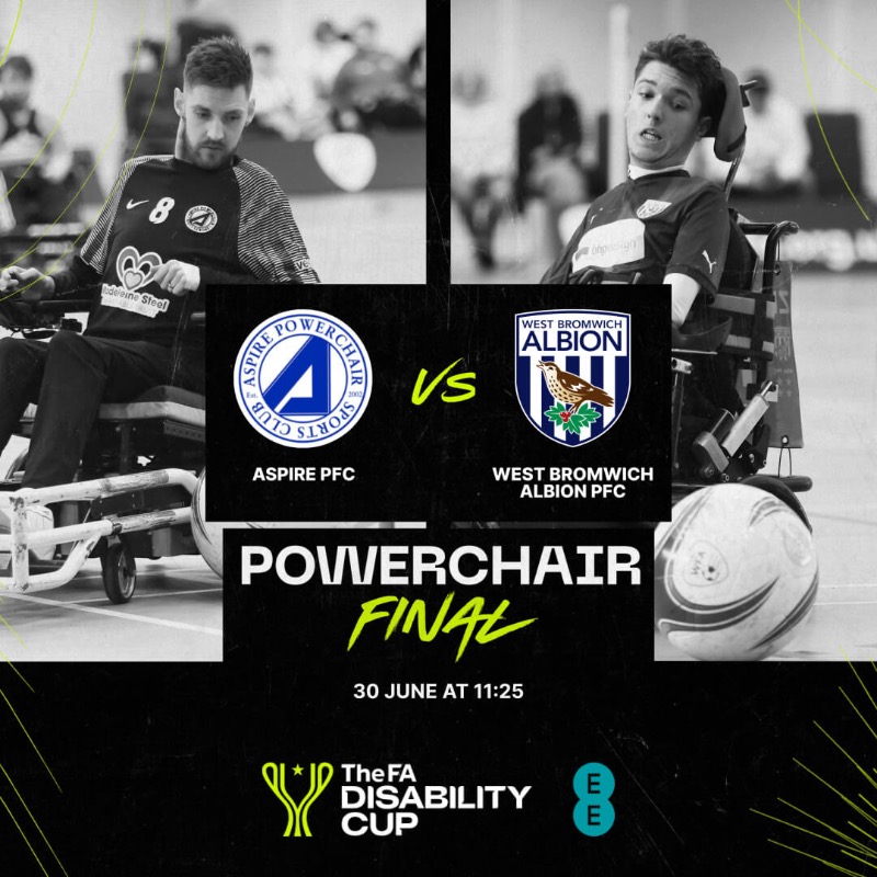 WBAFoundation's tweet photo. It's almost time, tomorrow we'll begin our exciting weekend at St George's Park for the #FADisabilityCup finals. ⏰

Our Blind team are in action tomorrow, whilst our Powerchair side have their chance of silverware on Sunday.

Find out more below. 👇

@WBA | @WBAPowerchair