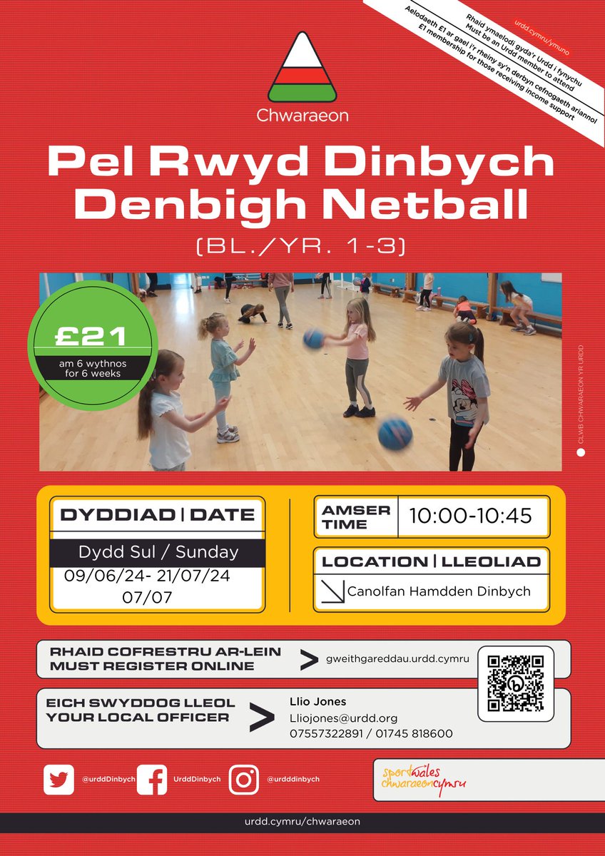 Clybiau Chwaraeon 🏃‍♀️🏐🤸‍♀️

Mae dal llefydd ar ol i ddod i ymuno gyda ni yn un o'm clybiau chwaraeon
Dydd Llun - Clwb Athletau Rhyl bl 3,4,5,6
Dydd  Mercher - Clwb Gymnasteg  bl 1 a 2
Dydd Gwener - Clwb Pel rwyd bl 4,5,6 
Dydd Sul  - Clwb Pel rwyd bl 1,2,3

 Urdd - Gweithgareddau