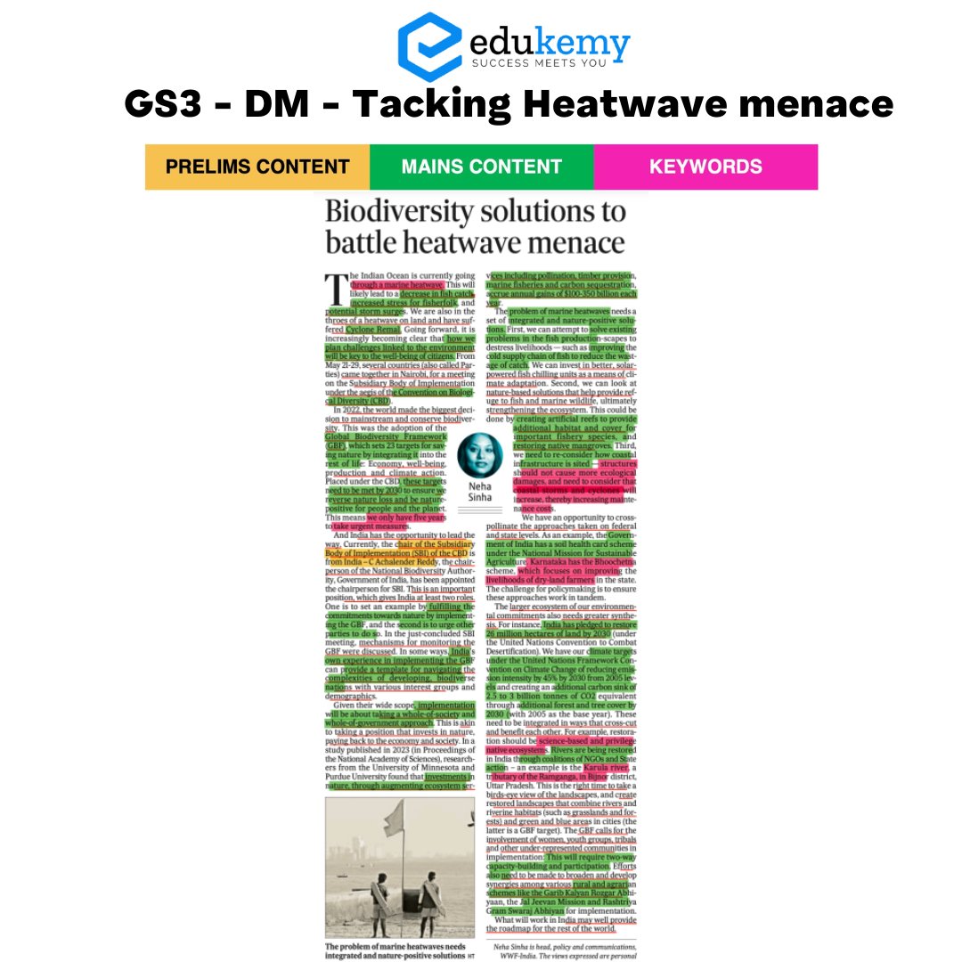 EdukemyOfficial's tweet image. The article &quot;Biodiversity Solutions to Battle Heatwave Menace&quot; explores innovative ways to combat rising temperatures using biodiversity. 
#Biodiversity #ClimateAction #HeatwaveSolutions #SustainableLiving #EnvironmentalProtection