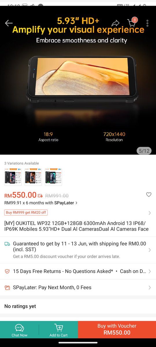 theoriginal086's tweet photo. #HMDPulsePro
And the only other new device at this price range in Shoppe..yes you do have more options if consider older devices,but new device not much.
Which one would you choose if you looking for a device in this range? https://t.co/AjuOiClPXx
