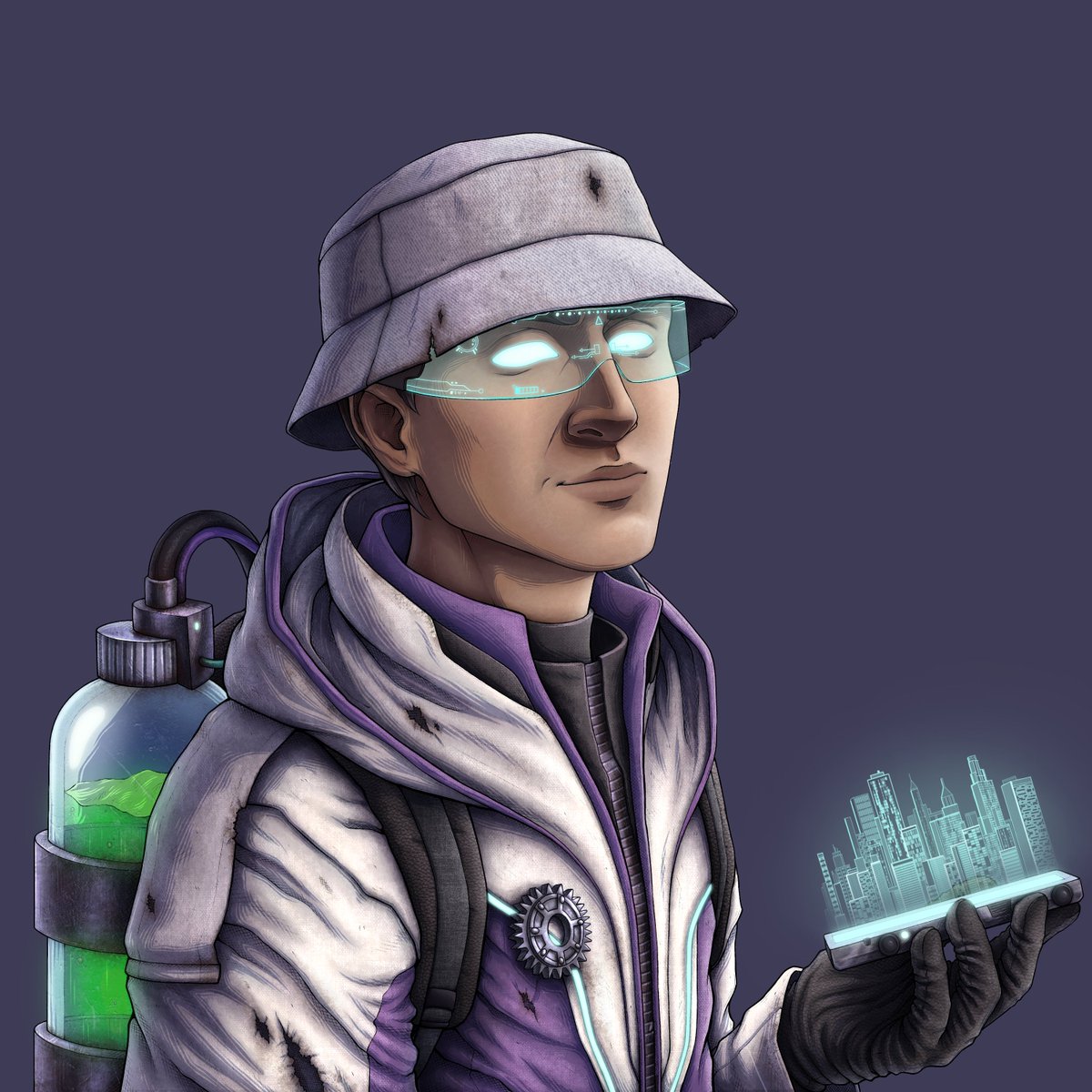 Power Grinders NFT #30 has been minted!⚙️

The Time Dreamer ⏳

Lore: 
In the shadowed ruins of a world forgotten, strides a figure obsessed with the potential of tomorrow. Cloaked in futuristic attire that belies the reality of his environment, he wanders the wastelands of the