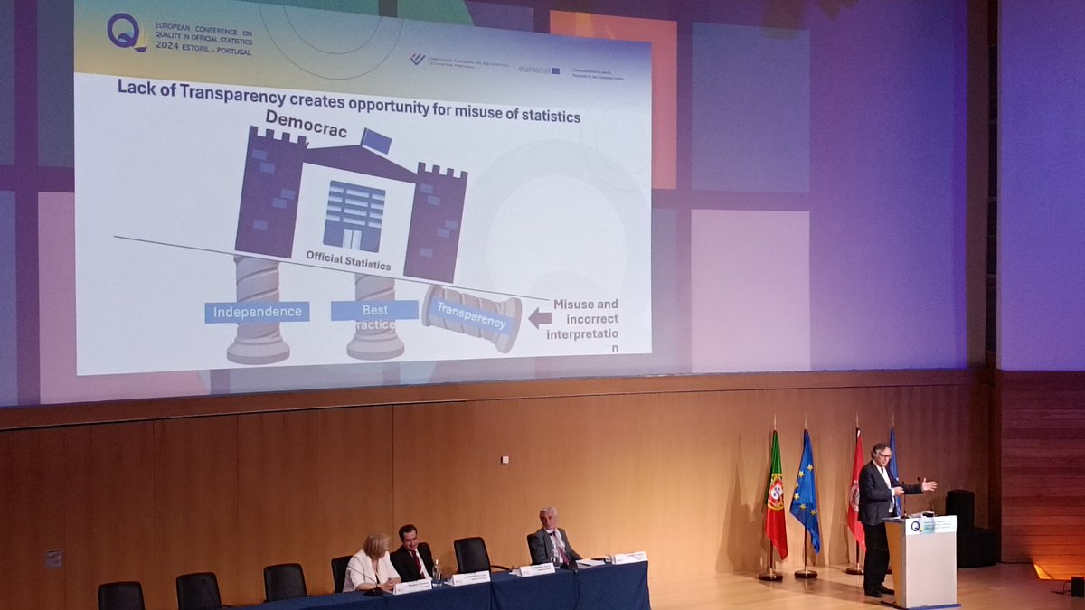 High-quality statistics and information are more important than ever in an era of disinformation.
European statistics conference #Q2024 #Estoril2024 with the motto official statistics as a pillar of democracy. 
#FAOStatistics #SDGs #Innovation