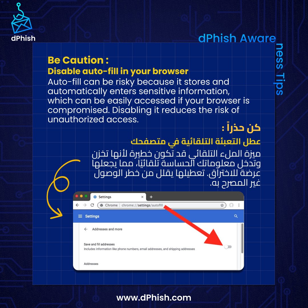 Be cautious🛡️
Protect Your Privacy Online: Simple Tips for Safe Browsing.

#dPhish #PrivacyMatters #SecureBrowsing #CyberSecurityTips #OnlinePrivacy #StaySafeOnline #DataProtection #PrivacyAwareness #SafeBrowsing #InternetSafety #DigitalSecurity