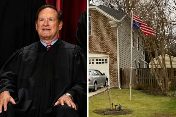 DougWahl1's tweet photo. Who's version of the flag story do you believe?

A) Justice's Alito's version- that his wife briefly flew the upside down flag in response to an argument with a neighbor

B) The neighbor's version- that the flag flew for several weeks prior to the argument? https://t.co/fO8sGc4fQm