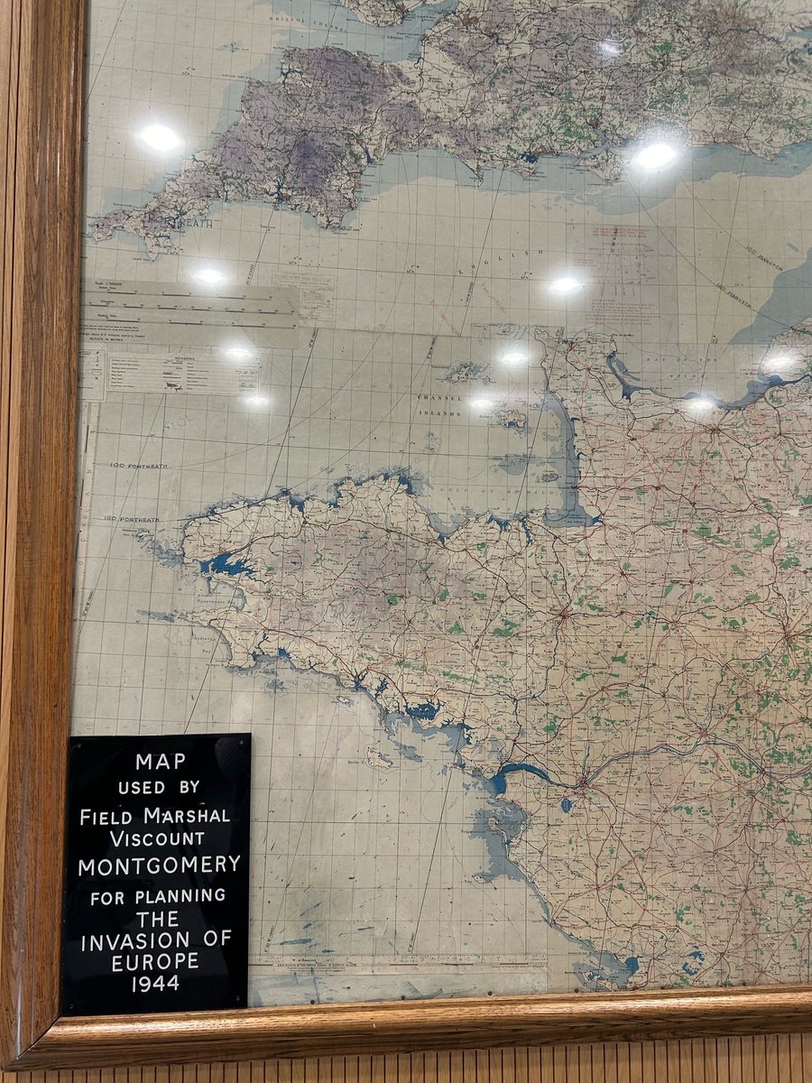 In the school's old boardroom, Field Marshal Montgomery and General Eisenhower planned the landings, approved by Winston Churchill and King George VI on 15 May 1944. The planning map is displayed in the Montgomery Room. #DDay80 #DDay #Normandy #LestWeForget 2/2