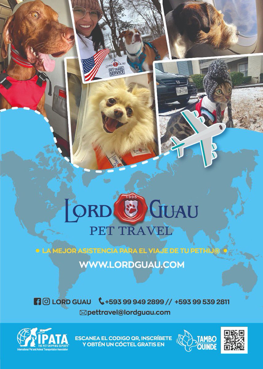 Desde 1995 somos la mejor opción para el viaje de ese miembro tan importante de la familia.