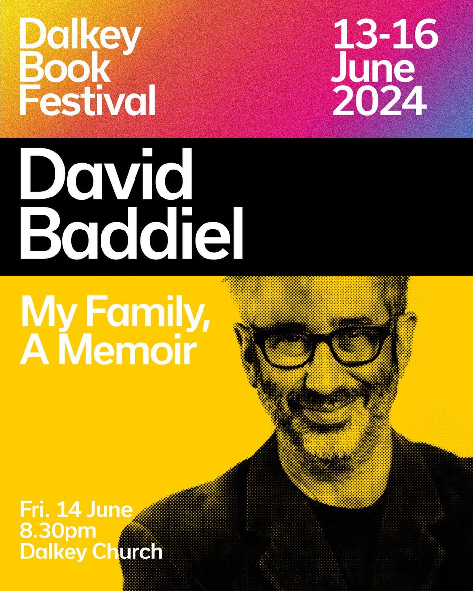 Dalkey Book Festival (@dalkeybookfest) on Twitter photo We’re thrilled to welcome David Baddiel to the Dalkey Book Festival!
Join us on June 14th at 8:30 PM at Dalkey Church for an evening of wit and insight as <a href="/Baddiel/">David Baddiel</a> discusses his new memoir - Tickets are almost gone 🎉
Thanks to <a href="/CantorIreland/">Cantor Fitzgerald Ireland</a> for their support. 📚✨ We’re thrilled to welcome David Baddiel to the Dalkey Book Festival!
Join us on June 14th at 8:30 PM at Dalkey Church for an evening of wit and insight as <a href="/Baddiel/">David Baddiel</a> discusses his new memoir - Tickets are almost gone 🎉
Thanks to <a href="/CantorIreland/">Cantor Fitzgerald Ireland</a> for their support. 📚✨