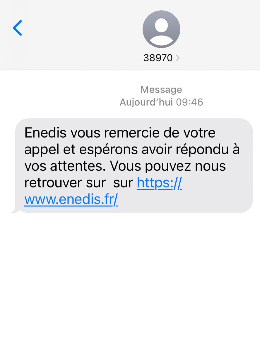 #Coupureelectrique #engie  depuis 9h30 ce matin dans certains quartiers de #montpellier. Impossible d’avoir 1 info et 1 humain sur le numero dédié de #enedis. Qui vous envoie quand même un sms de satisfaction😂 Ils font un concours d’incompétence avec la SNCF ou quoi ??