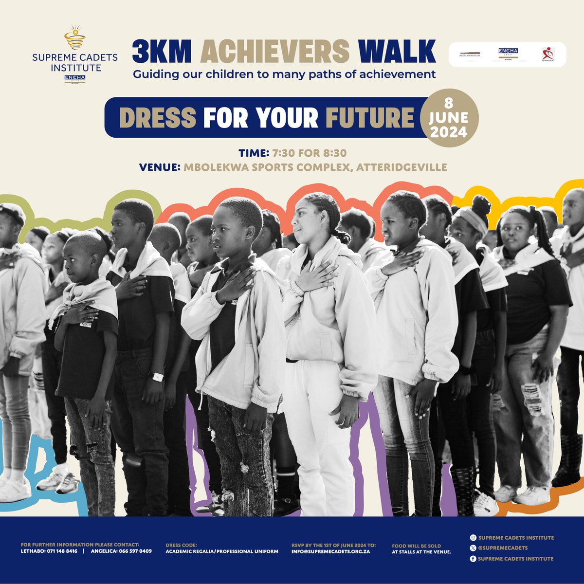 Speaker Announcement 🌟

Join us on 8 June 2024 at the Mbolekwa Sports Complex to be inspired by the phenomenal Tshego Kekana! The founder of Alfa Destiny Communications, a pan-African integrated marketing and communications agency! 
#AchieversWalk2024 #SCI #ENCHA