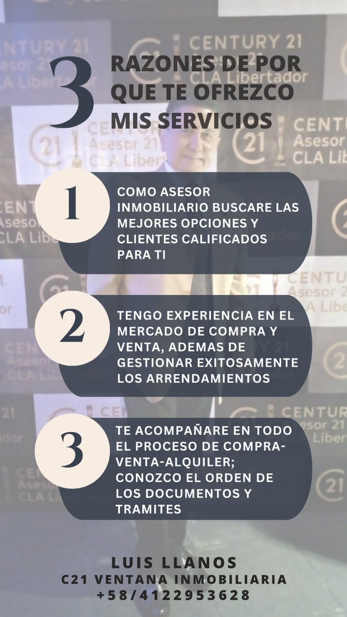 C21Llanos's tweet photo. Las tres causas por la que no se vende tu propiedad
Aquí te lo explico!!! 😎
1.- Los requisitos para vender la propiedad están incompletos.
2.- El precio de la propiedad esta por encima de lo que demanda el mercado inmobiliario
3.- Quieres vender por tu cuenta, el peor error https://t.co/dMAxGuFCjw