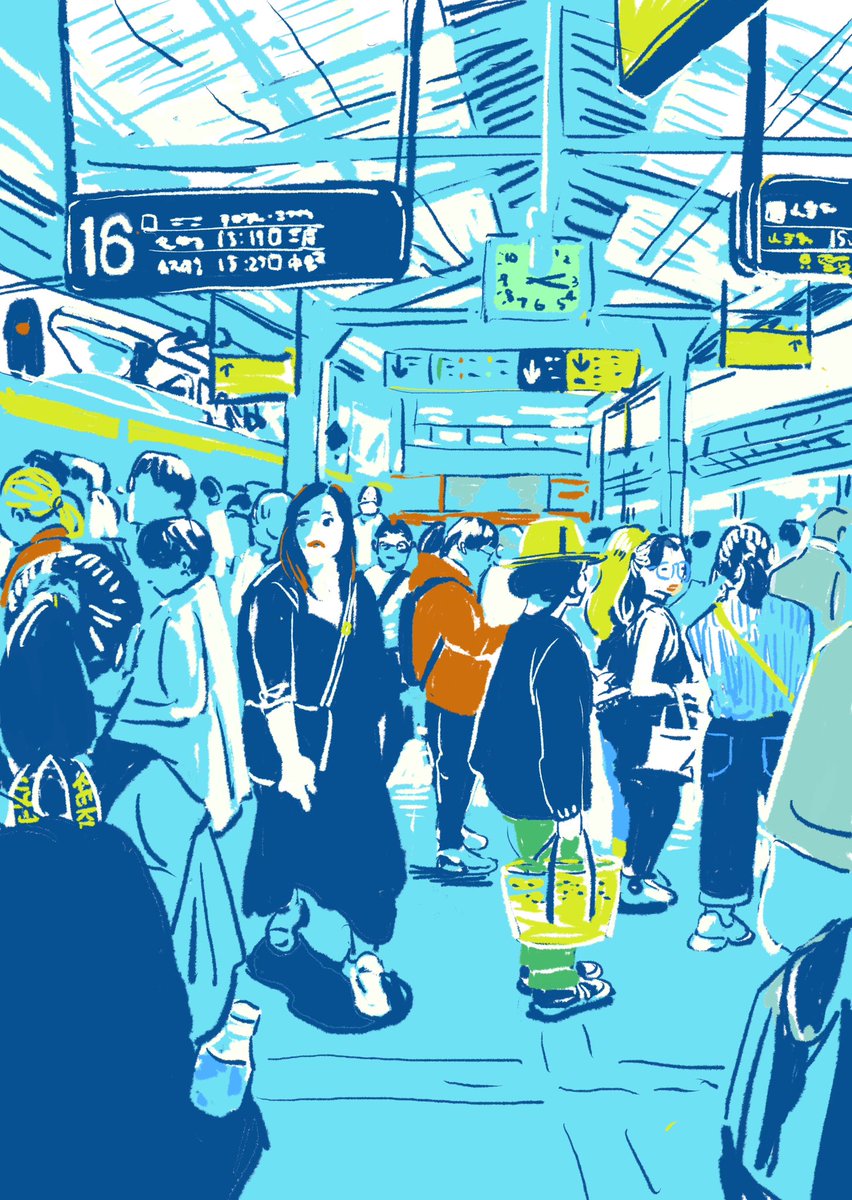 「新宿 」|オカヤイヅミ/『あのにめし』発売中のイラスト