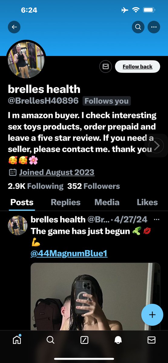 blockjock2017's tweet photo. So apparently @Jennycitalinda was right X is going into the Porn sector, just got followed by this individual lol #onlyX https://t.co/RyflEp7ij8