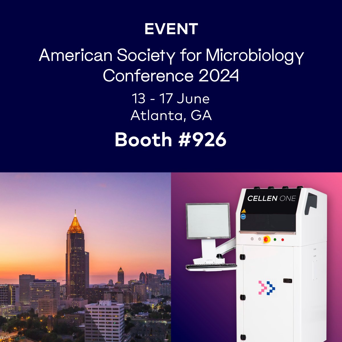 Cellenion's tweet image. 🔬 We’re making strides in the microbiology field in the US! Meet us at the ASM Conference 2024, where we’ll showcase how cellenONE can enhance your microbiology projects. Visit us at Booth 926! 🌟

#microbiology #microLIFE #cellenONE #metaomics #culturomics
