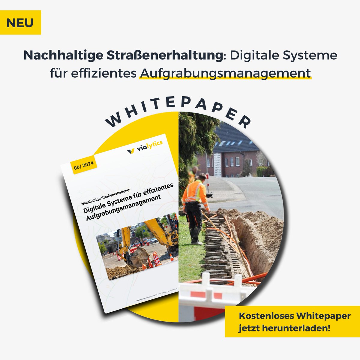 📄 Neues #Whitepaper: Digitale Systeme für effizientes Aufgrabungsmanagament!
Es richtet sich an Straßenbau-Profis, kommunale Entscheidungsträger und 🏙️ #Stadtplaner. Laden Sie es jetzt herunter: shorturl.at/AGDmb.

#Straßenbau #Infrastruktur