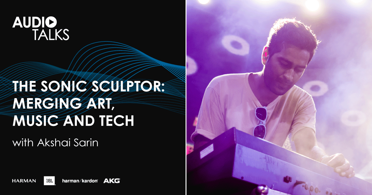 Harman's tweet photo. Dive into the latest #AudioTalks episode where @oisinlunny explores @akshaisarin's paths through music, marketing, spirituality & his pioneering work #SonoKinesis - transforming objects into musical instruments. https://t.co/q67KueoS7q https://t.co/izfrSb2Jsq