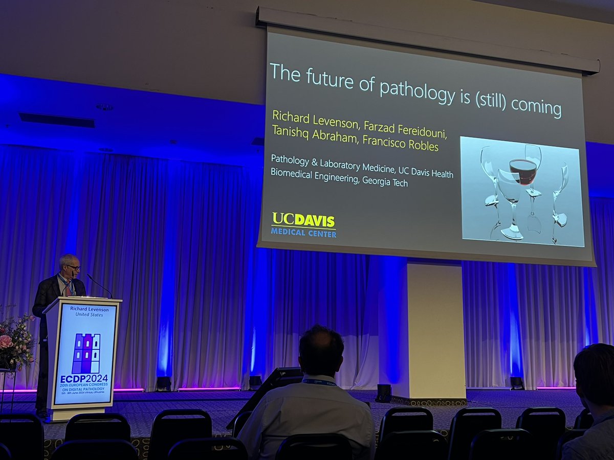 SpyridonBakas's tweet photo. An exemplary, captivating, and inspiring #ECDP2024 #keynote today by @rml52 on the history of the future of pathology! From original microscopes to fluorescence imitating brightfield imaging.
An example of how keynotes should be delivered. https://t.co/KU8sQCXcy5