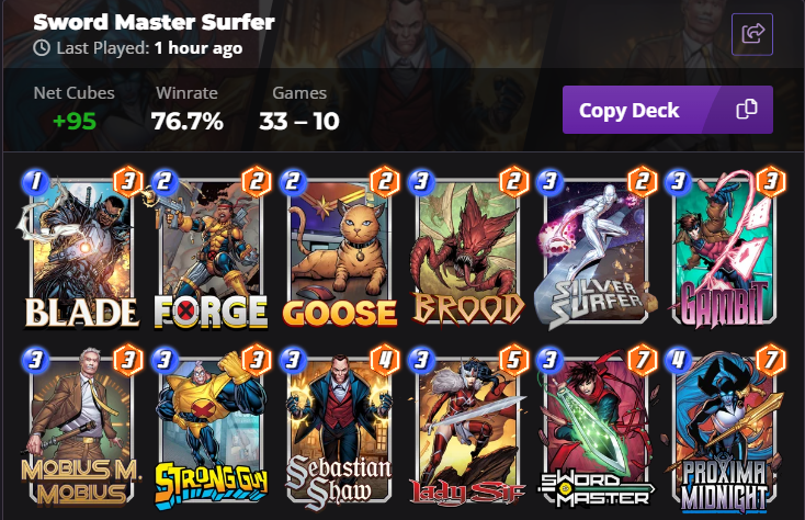 TheOzzy213's tweet photo. I somehow hit Infinite with Silver Surfer Discard 😂😂

@SnapDecks https://t.co/LJHkUY6CaW