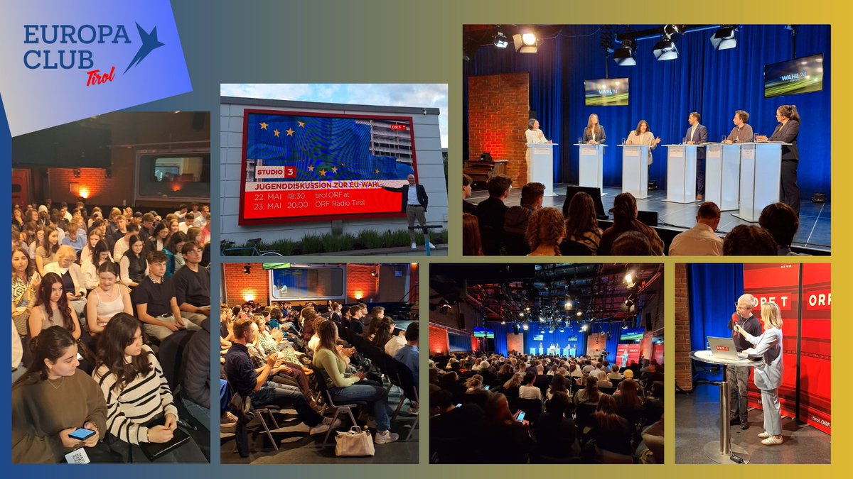 (8) 180 Schüler*innen aus Innsbruck gaben den Ton des Europa Club Tirol an! Per App stimmten sie über Themen, Positionen &amp; Fragen ab. Über die Ideen der Tiroler Kandidat*innen zu Migration, Transit, Menschenrechten &amp; Klima lernt man im ORF Tirol Stream: bit.ly/3KsLU74
