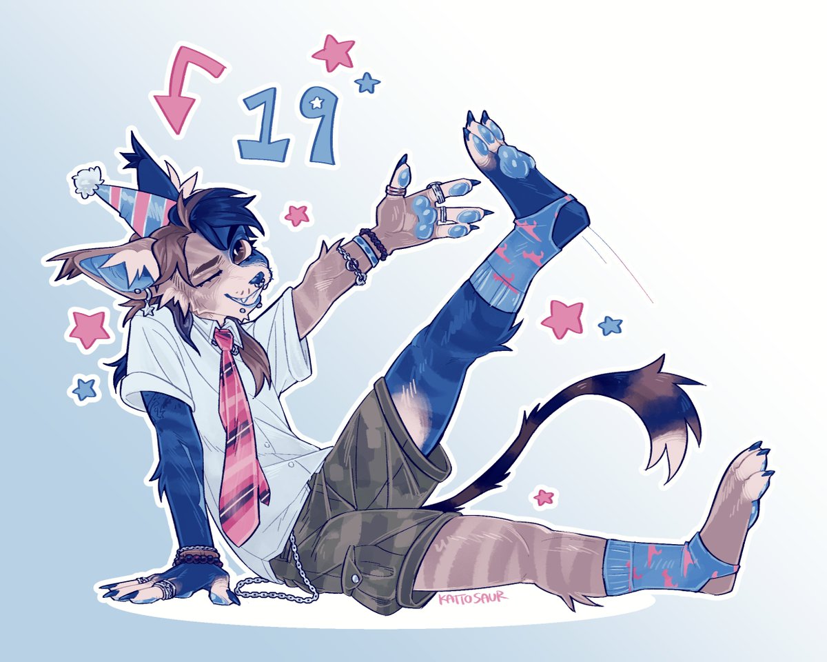 kattosaur's tweet photo. birthday art time!!!!! https://t.co/kqhS2TM7Cd