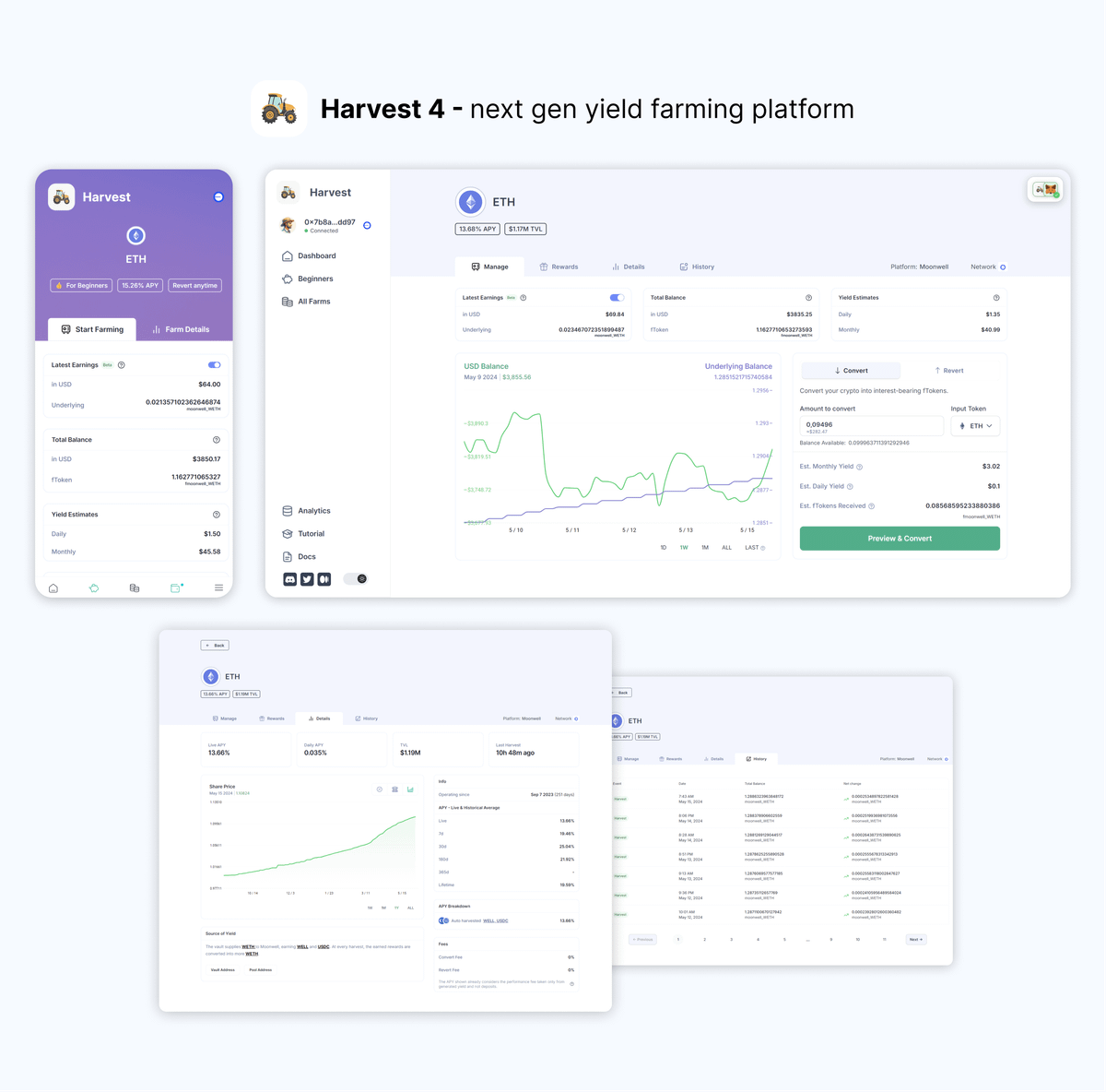 harvest_finance's tweet photo. How it started vs. how it's going https://t.co/gVNtKyHBHg