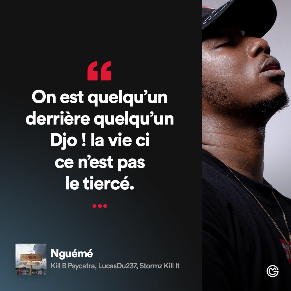 lucasdu237's tweet photo. C’est réel ! La chance n’existe que au tiercé ! Au moins là #Babana a dit vrai !
« Nguémé » avec @KillBPsycatra , @stormzkillit et #Moi disponible partout via ➡️ https://t.co/pEC7AP3udj
#Lucasdu237 #KBP #StormzKillIt #CapitaLegends https://t.co/dvLZeIsdgx