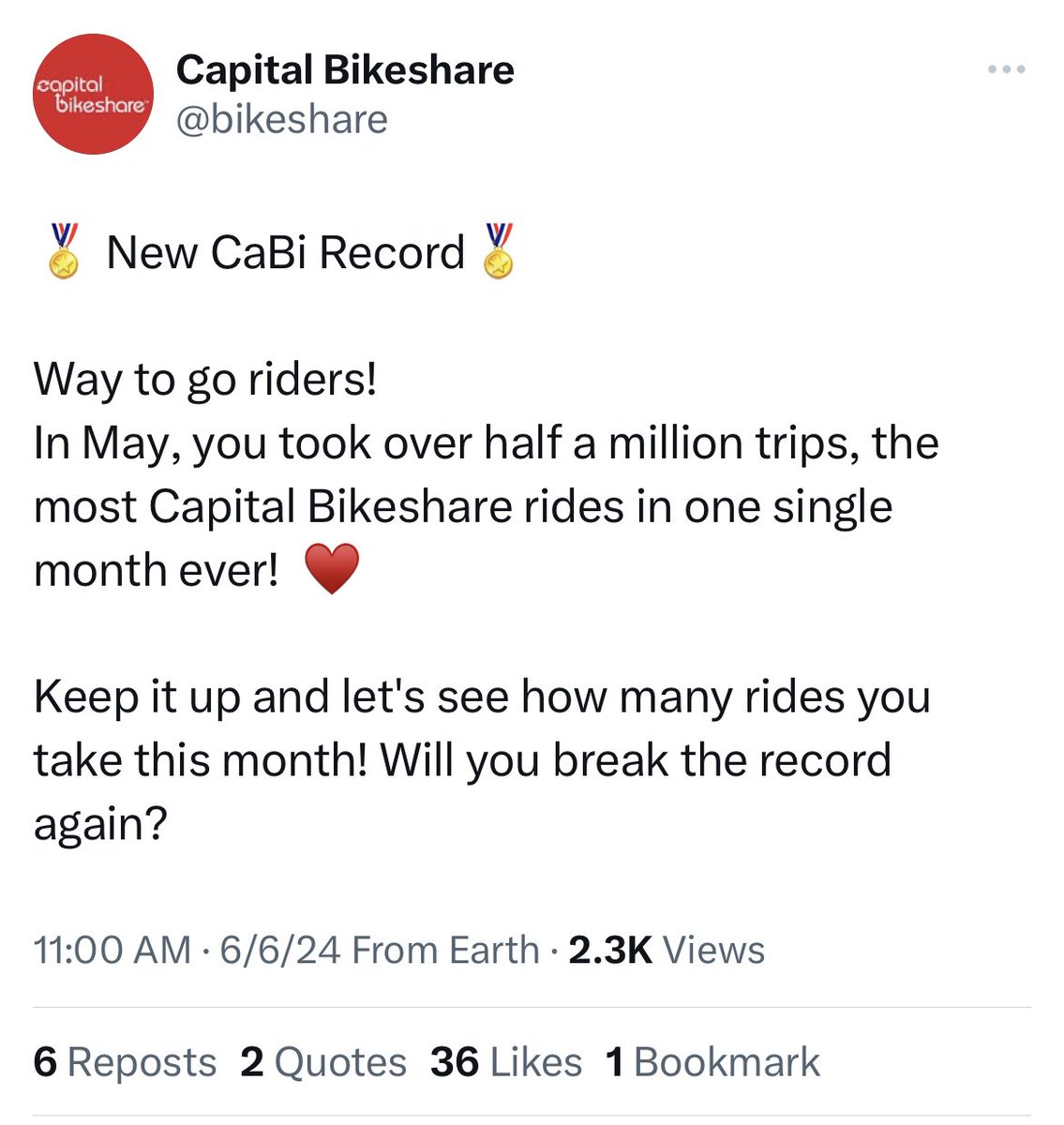 charlesallen's tweet photo. This week:

👉 record-breaking CaBi bike rides
👉 record-breaking MetroBus rides
👉 road design abandoning bus &amp; bike

Demand continues to explode to get around our great city. We should be building the future of our city’s roadways to support transit &amp; travel more than one way. https://t.co/gDW5k2Jv2F