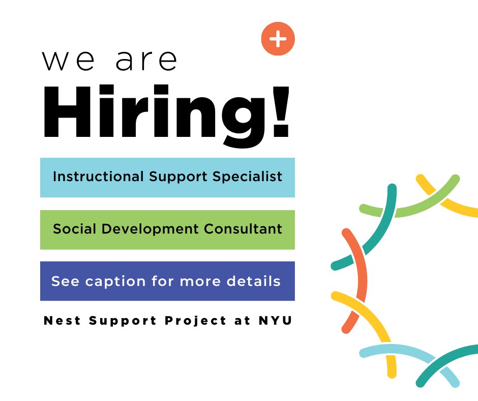 We're hiring! We are looking for an experienced special educator &amp; an experienced speech therapist to join our dynamic multi-disciplinary team that values inclusion, strengths, and celebration of difference.

For more information and to apply, see the link in our bio!