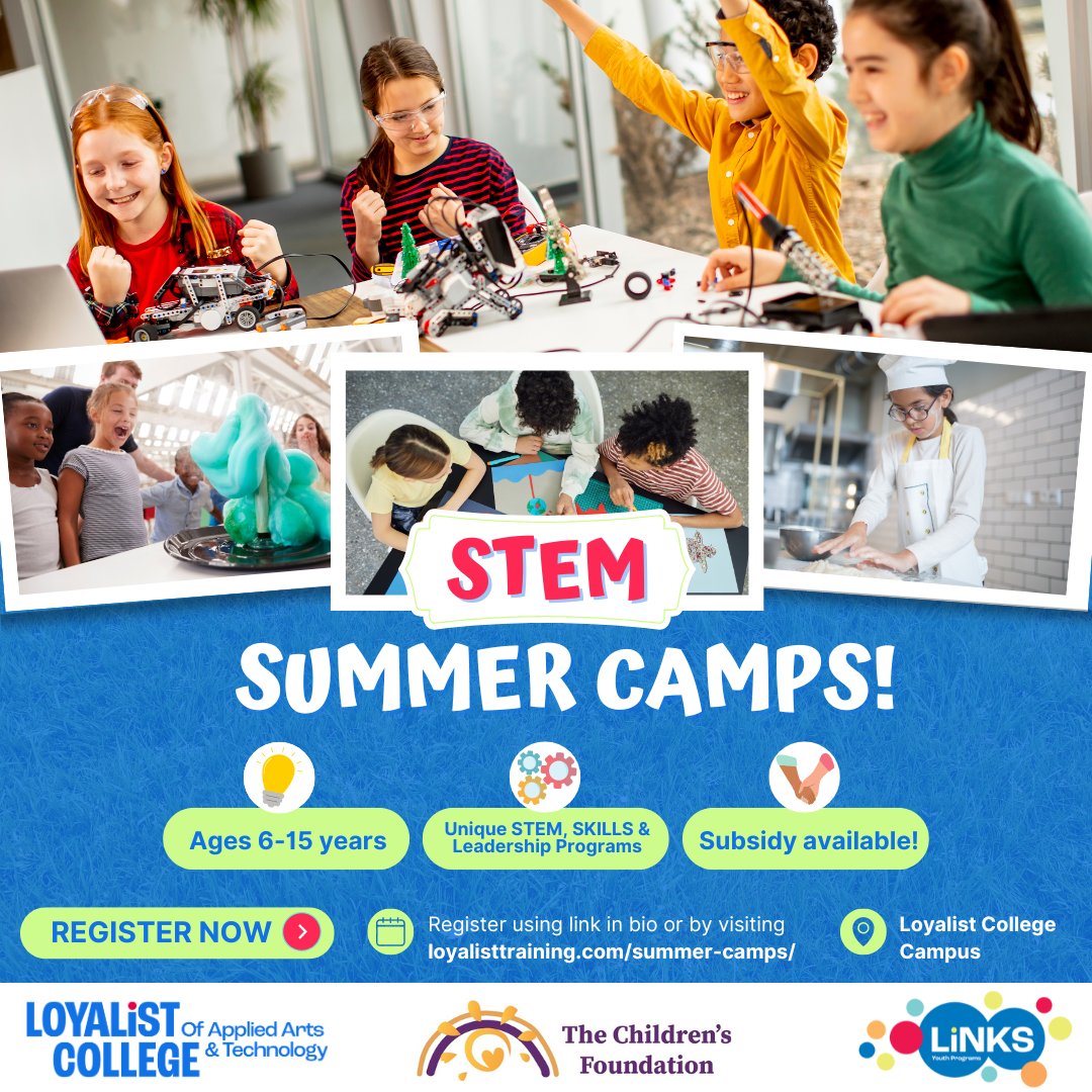 🌟 Summer is almost here and we’ve got you covered! Register your kids for an unforgettable experience at LINKS Summer Camps at Loyalist College! 🌟 🔗Register now to secure your spot: loyalisttraining.com/summer-camps/