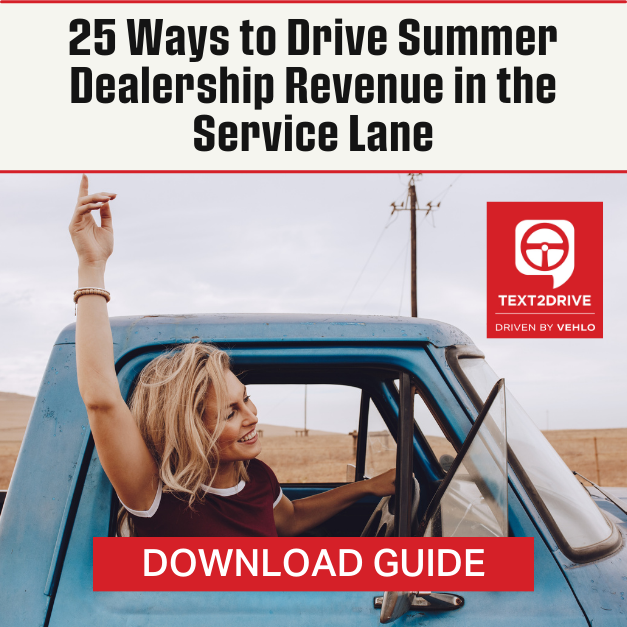 text2drive's tweet image. 🚗☀️ Looking to boost your dealership's service lane revenue this summer? Discover 25 actionable tips to drive revenue and enhance customer satisfaction. Don't miss out on this valuable guide! bit.ly/3Klr4Xd #Automotive #ServiceLane #RevenueBoost