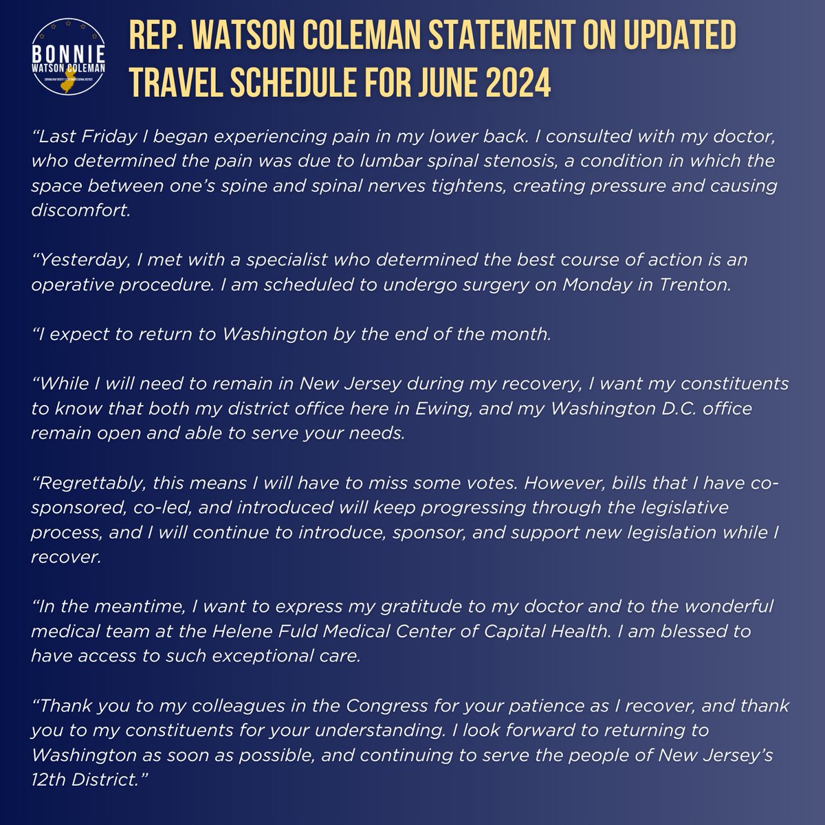 Rep. Bonnie Watson Coleman tweet media
