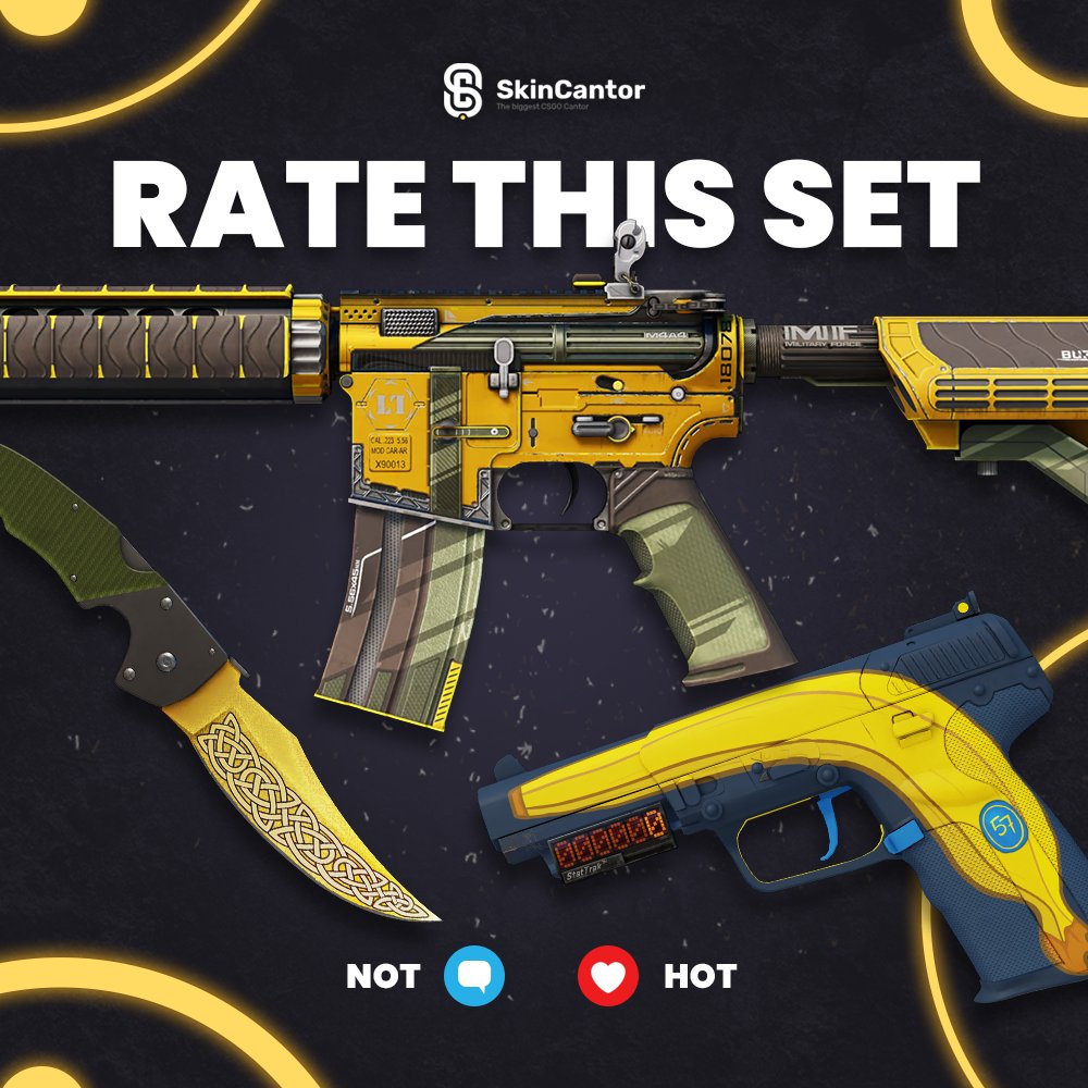 Skin_Cantor's tweet photo. Is there any skin you’d consider swapping?🤔
Let’s see what you think of this set:
💬 or ❤️
USE Code: CASH and grab 5% more to your payout 🤑
#skincantor #counterstrike #bestskins
#gamingcommunity #valve #skins #csgoskins #cs2
#gaming #cs #csgotrade #cs2skins #cs2player #csgo https://t.co/L0j7i5g9xx
