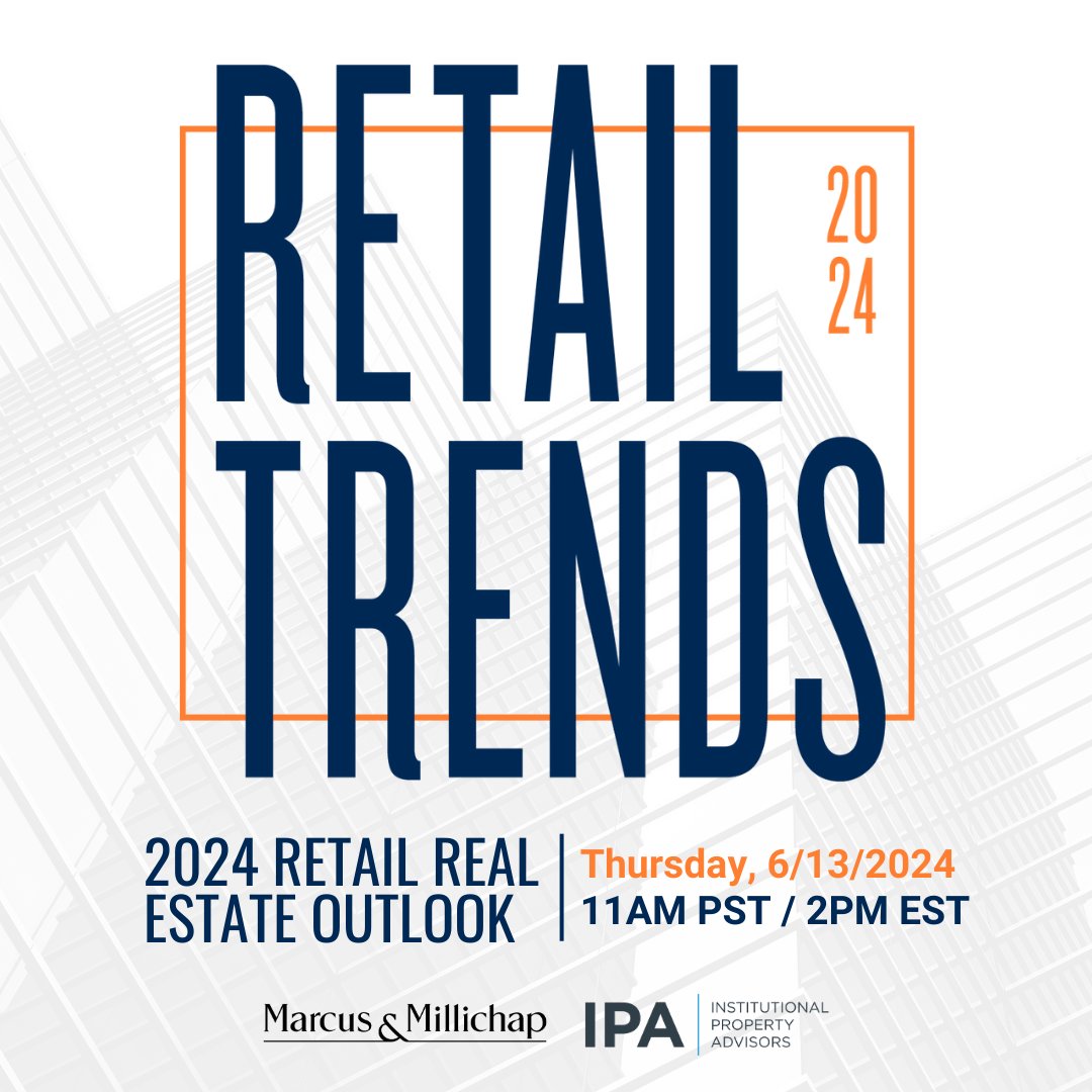IPA_USA's tweet photo. Join us on Thursday, June 13, 2024, at 11 AM Pacific / 2 PM Eastern for 'Retail Trends 2024,' an insightful panel discussion on the retail real estate investment market.

Gain valuable insights transforming the retail sector. Register now: https://t.co/iD3FWu0uWX https://t.co/a0BV8JF2UH