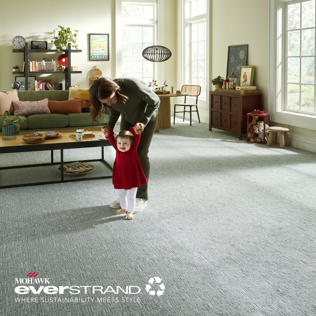 Take a step towards a cleaner planet with EverStrand carpet – because every little choice counts. Join us in making a difference, one room at a time. ♻️