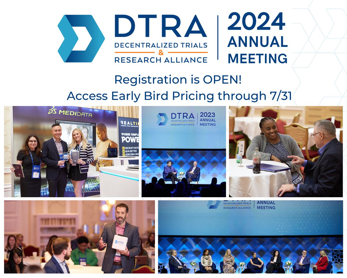 Registration is OPEN for the DTRA Annual Meeting, held Nov 13-16 in Boston! Join our Community of diverse stakeholders who are all driving the adoption of decentralized methods globally.

Register by 7/31 to access Early Bird Pricing #DTRA2024

dtra.org/register-for-t…