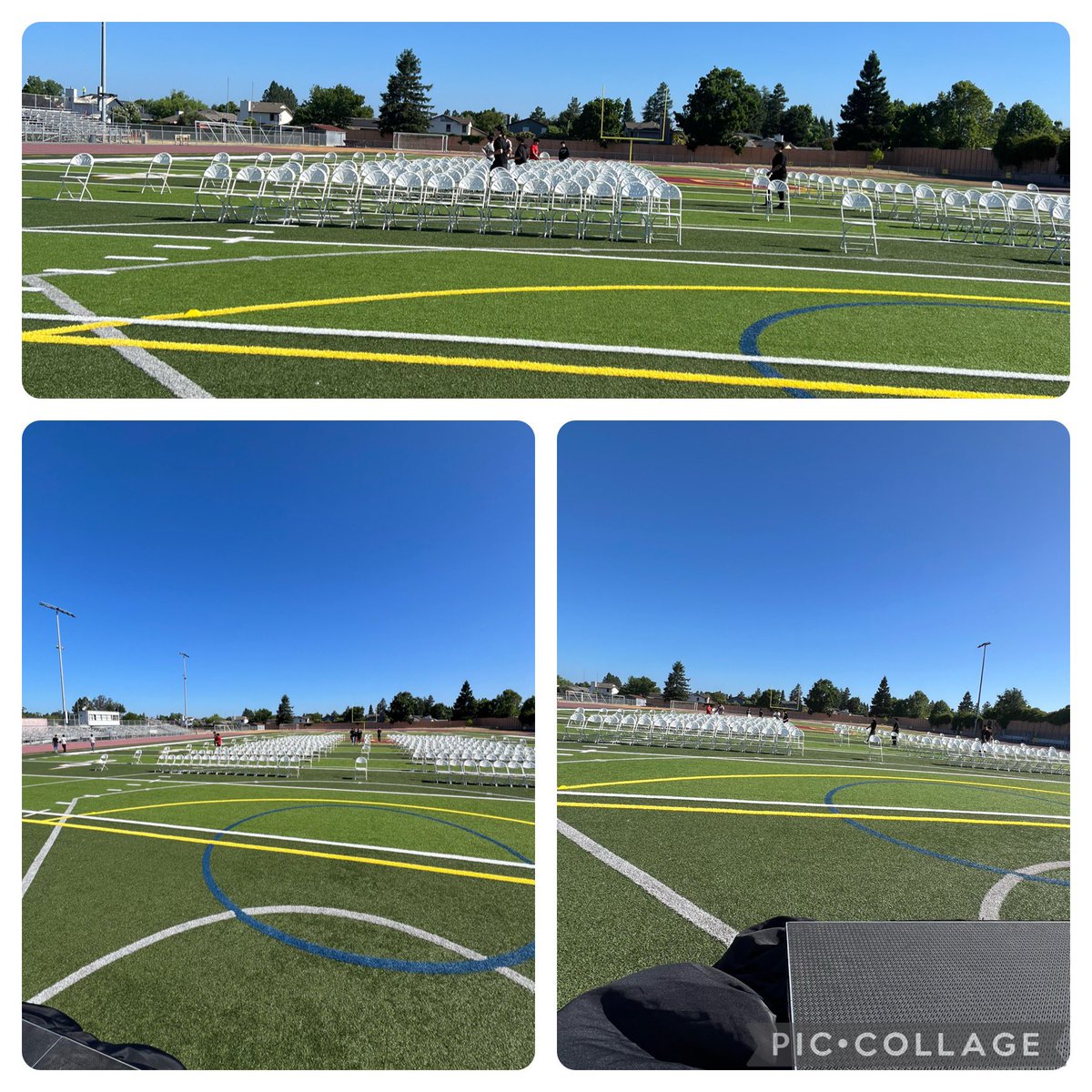 A Piner Tradition a few of our Freshman boys setting up the field for graduation!!! Largest graduating class in years! <a href="/PinerHighSchool/">Piner High School</a> thanks Mr Riddle for loaning out these kiddos!!!