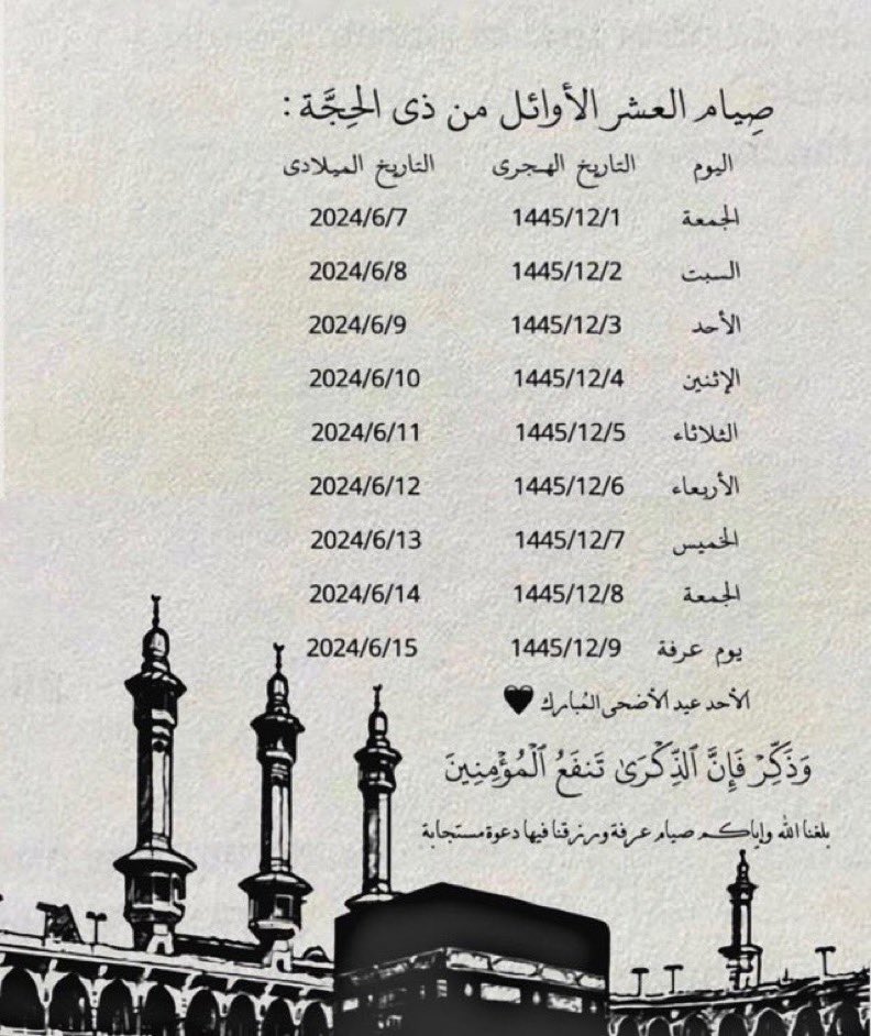 Tob510's tweet photo. " وذكر فإن الذكرى تنفع المؤمنين "

مع رؤية هلال شهر ذي الحجة عليكم بالصيام

كل الأيام أو بعضها و خاصة يوم عرفة ✔️ https://t.co/7mQTxfje2d